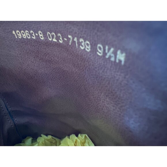 Worthington Brown Embossed Leather Boots Pointed Toe Zip Strap Buckle Size 9.5 - Picture 9 of 10